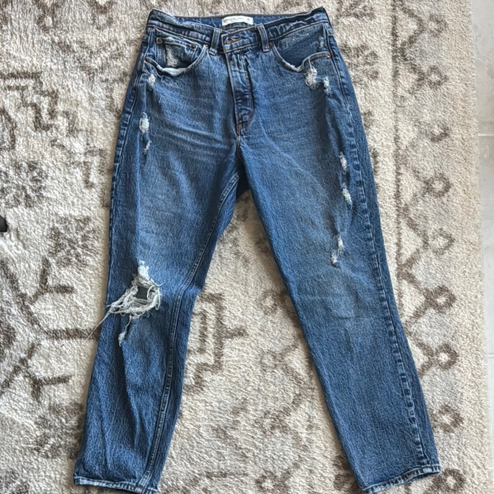 Abercrombie Distressed Blue Jeans